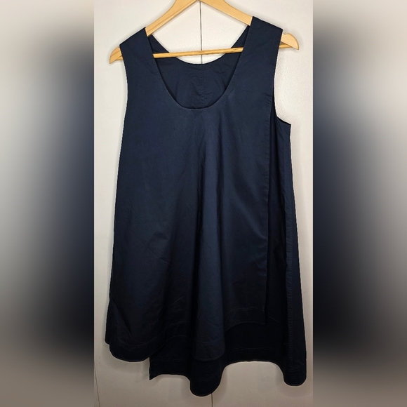 COS Sleeveless Cotton Dark Blue Dress, Small - Picture 7 of 10